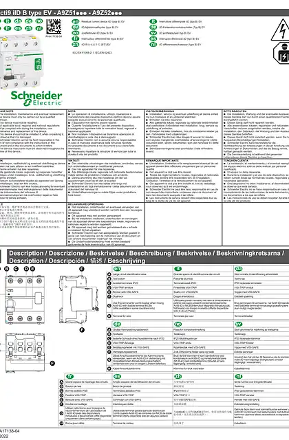 schneider施耐德说明页 - iID 剩余电流开关 (B型) EV